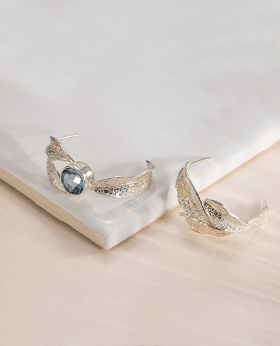 Bletina Earrings Aquamarine Silver