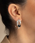Bletina Earrings Onyx Silver