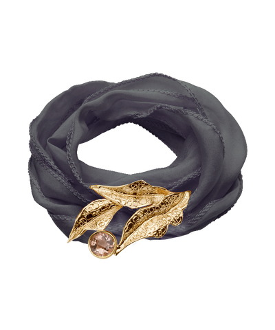 Zelina Bracelet - Burgundy Ribbon