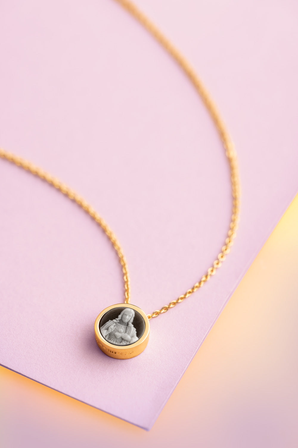 Sacred Heart Mini Scapular Necklace