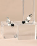 Giverny Earrings Onyx Silver