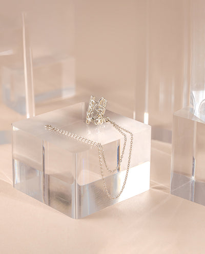 Coralia Ear Chain Silver