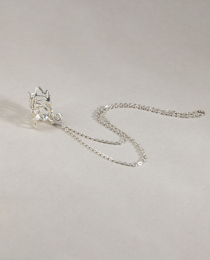 Coralia Ear Chain Silver