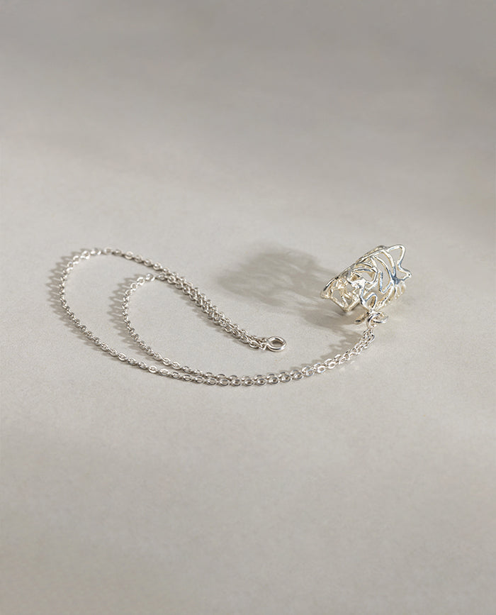 Coralia Ear Chain Silver