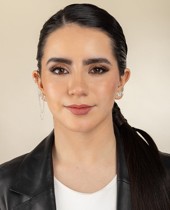 Coralia Ear Chain Silver