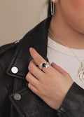 Nolina Ring Onyx Silver