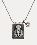 Saint Benedict Scapular Necklace Silver