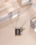 Guadalupe Scapular Necklace Silver