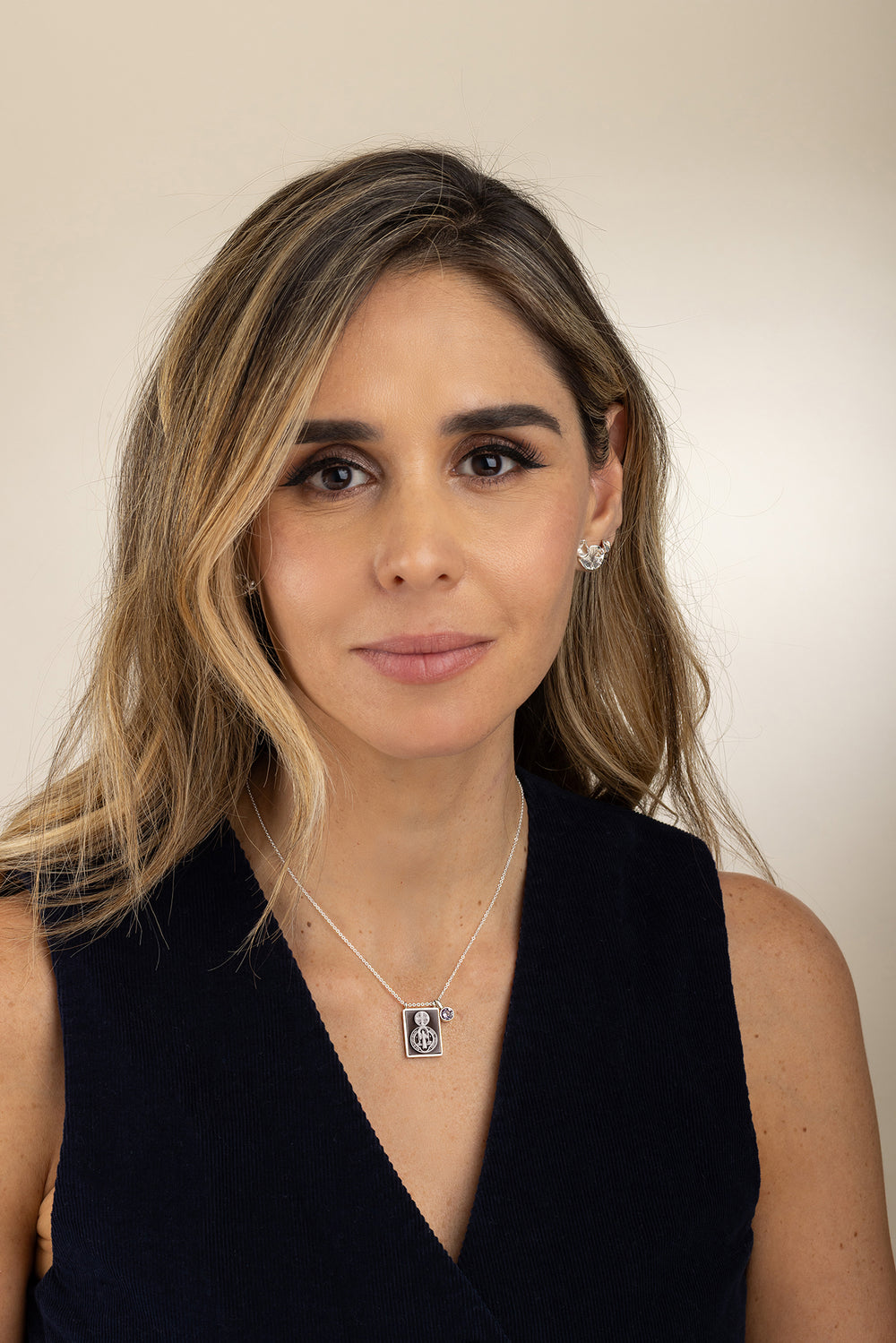 Saint Benedict Scapular Necklace Silver