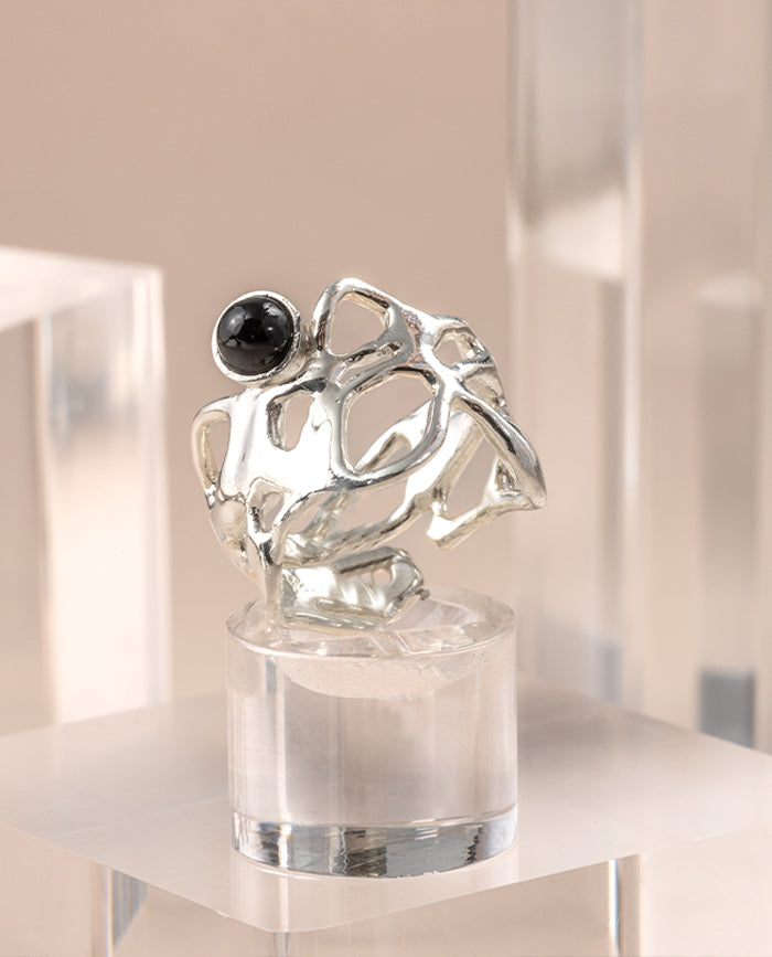 Stella Silver Ring Onyx
