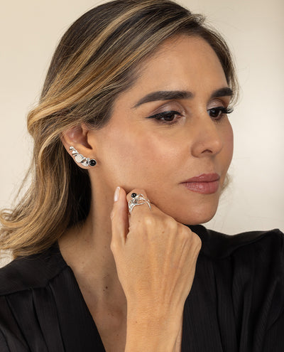 Stella Silver Ring Onyx
