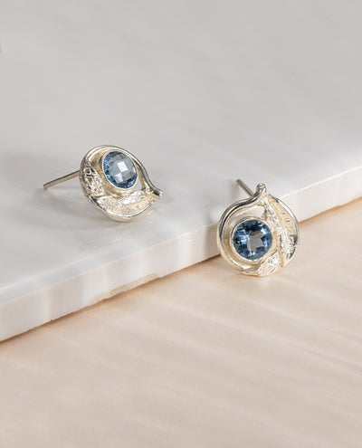 Zabrina Silver Earrings Aquamarine