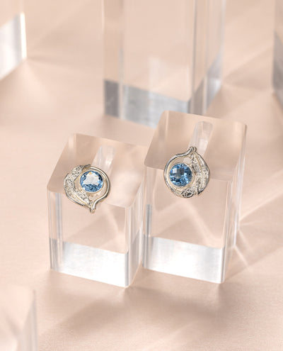 Zabrina Silver Earrings Aquamarine
