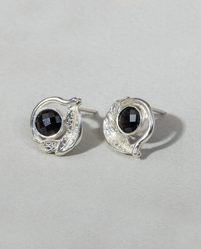 Zabrina Silver Earrings Onyx