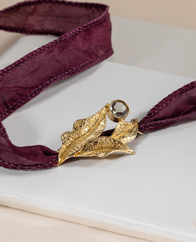 Zelina Bracelet - Plum Ribbon